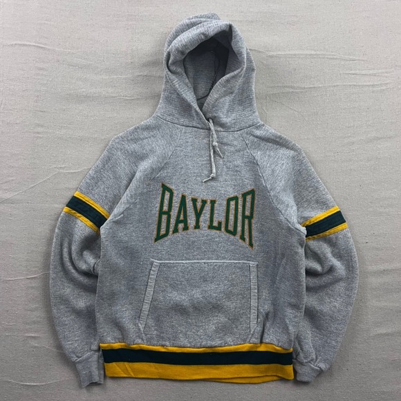 Champion Other - Champion Hoodie Mens Large Gray Baylor University Vintage 80s Made in USA Raglan